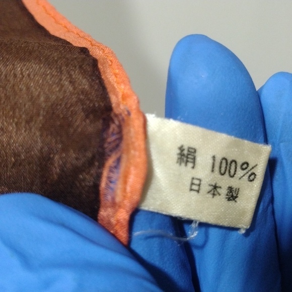 Women's 100% Silk Flower Design Brown Colorful Scarf 30x30 inches - Light - Picture 7 of 8